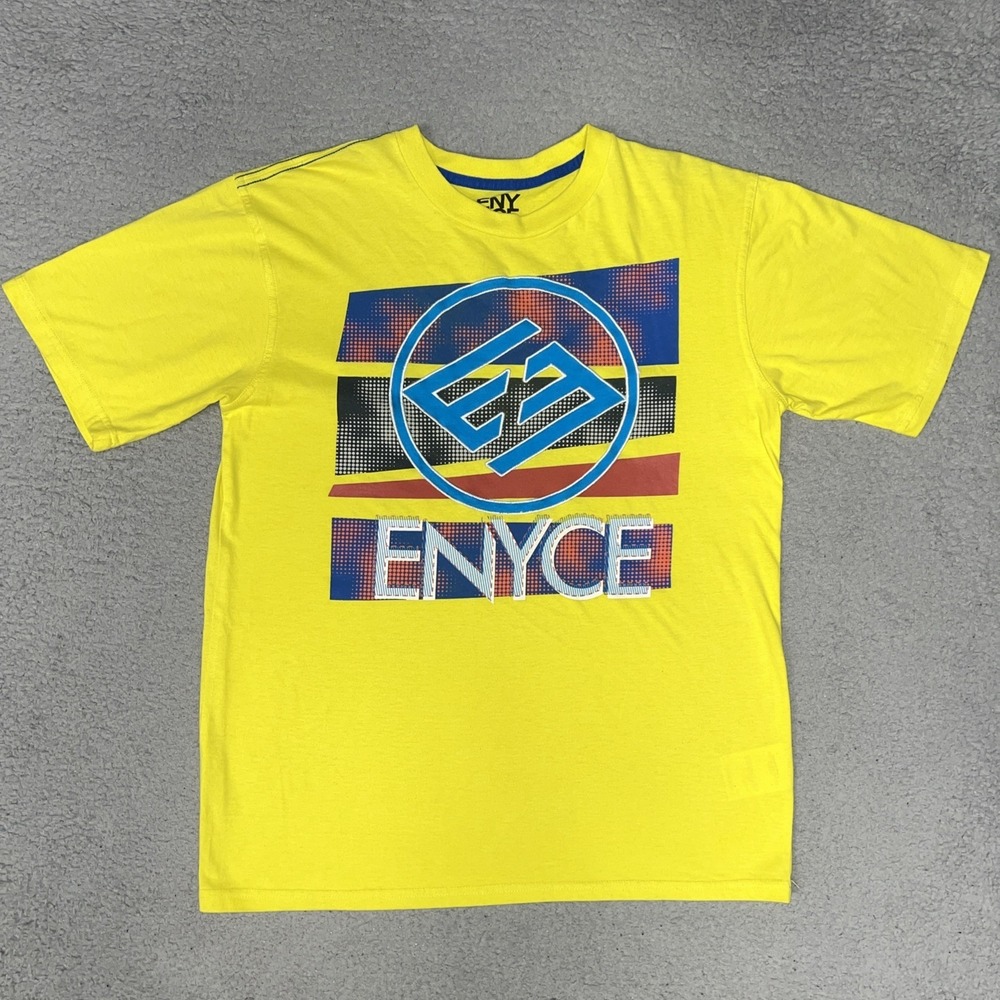 VTG Enyce Sean Combs Co. T Shirt Youth Sz L (14/16) Yellow Hip Hop Tee Retro Y2k